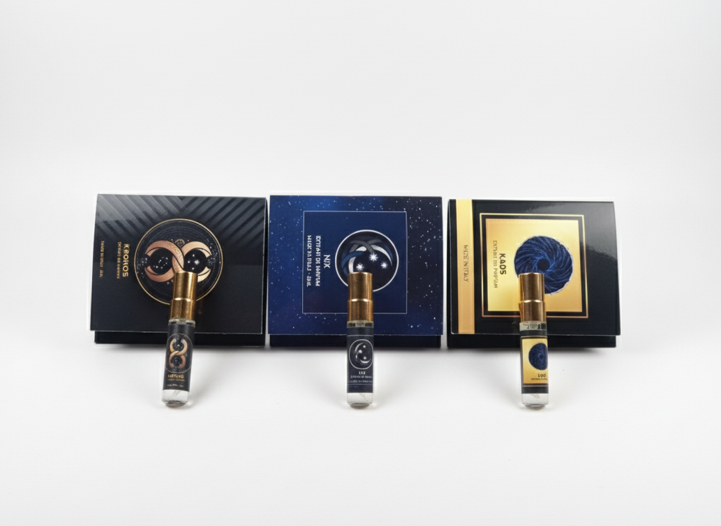 Discovery Set -Tre Miniature (spray) da Viaggio Linea Primordiale - Kronos, Nix e Kaos (3x5ml)